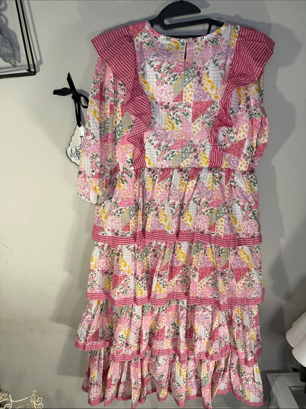 Women’s Simply Southern sz M Floral Tiered Ruffle Dress